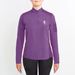 Irideon Women's Luna Coolstretch Long Sleeve Jersey - Purple Hibiscus