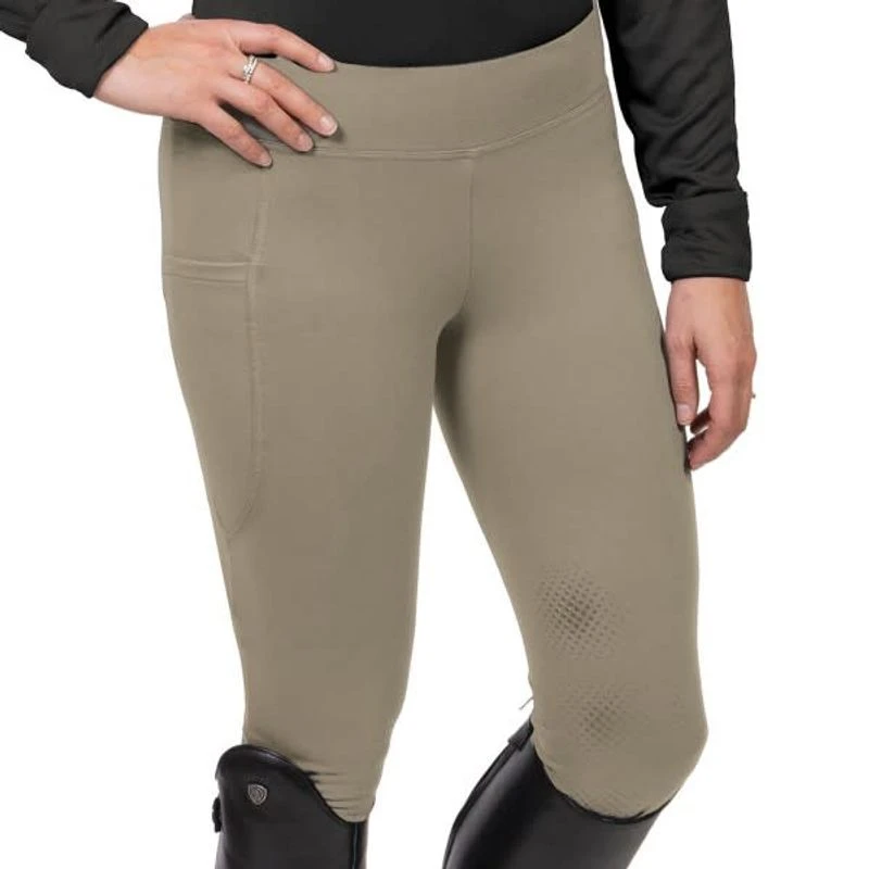 Ovation Women's Signature Knee Patch Flexion Tights - Sandstone 2 Ovation Women's Signature Knee Patch Flexion Tights - Sandstone - Image 2