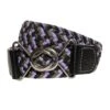 Ovation Signature Braided Stretch Belt - Black/Lavender/Grey
