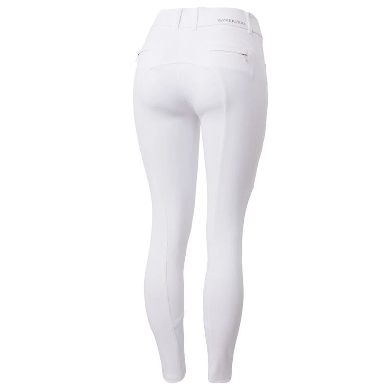 B Vertigo Women's Davina Knee Patch Breeches - White 1 B Vertigo Women's Davina Knee Patch Breeches - White