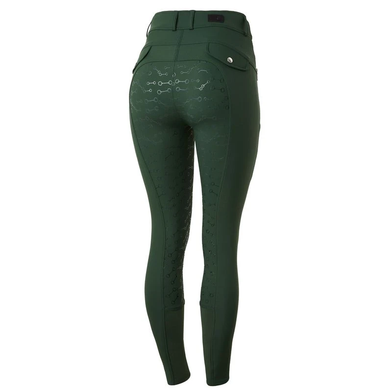 Horze Women's Andrea Slimming Full Seat Breeches - Mountain View Green 1 Horze Women's Andrea Slimming Full Seat Breeches - Mountain View Green