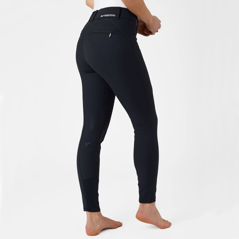B Vertigo Women's Davina Knee Patch Breeches - Dark Navy 2 B Vertigo Women's Davina Knee Patch Breeches - Dark Navy - Image 2