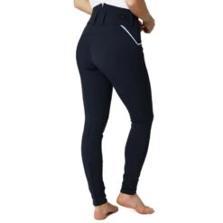 Horze Women's Della Knee Patch Breeches - Dark Navy -Tack Of The Day Store 530507 800 800