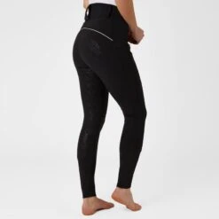 Horze Women's Callie High Waist Breeches W/Piping - Black -Tack Of The Day Store 531156 800 800