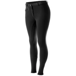 Horze Women's Active Knee Patch Breeches - Black -Tack Of The Day Store 531429 800 800