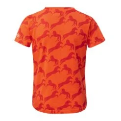 Horze Kids' Micky Organic Cotton Tee Shirt - Mandarine Orange -Tack Of The Day Store 532287 800 800