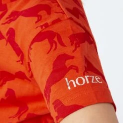 Horze Kids' Micky Organic Cotton Tee Shirt - Mandarine Orange -Tack Of The Day Store 532288 800 800