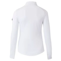Horze Women's Sianna Long Sleeved Show Shirt W/ Lace Shoulders - White -Tack Of The Day Store 532554 800 800