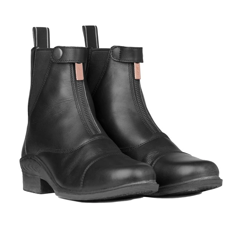 Horze Women's Rose Front Zip Paddock Boots - Black 1 Horze Women's Rose Front Zip Paddock Boots - Black