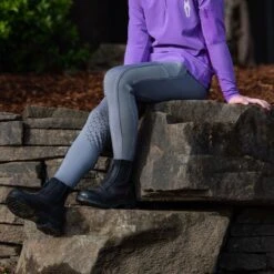 Irideon Kids' Radiant Half Seat Utility Tights - Dove Grey -Tack Of The Day Store 540128 800 800