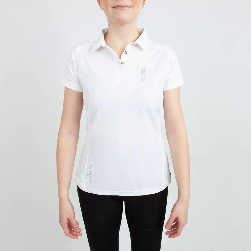 Irideon Women's Luna Coolstretch Polo - White 1 Irideon Women's Luna Coolstretch Polo - White