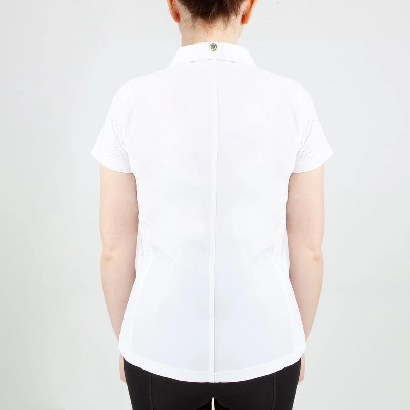 Irideon Women's Luna Coolstretch Polo - White 2 Irideon Women's Luna Coolstretch Polo - White - Image 2