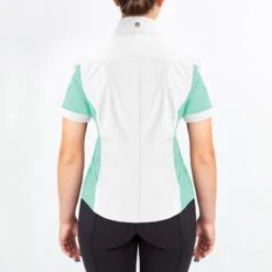 Irideon Kids' Athena Short Sleeve Show Shirt - Bright White/Island Green -Tack Of The Day Store 540414 800 800