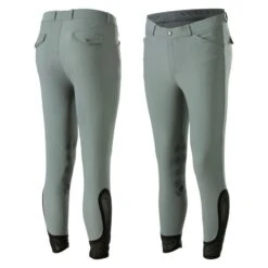 Equinavia Men's Erik Knee Patch Breeches - Steel Grey