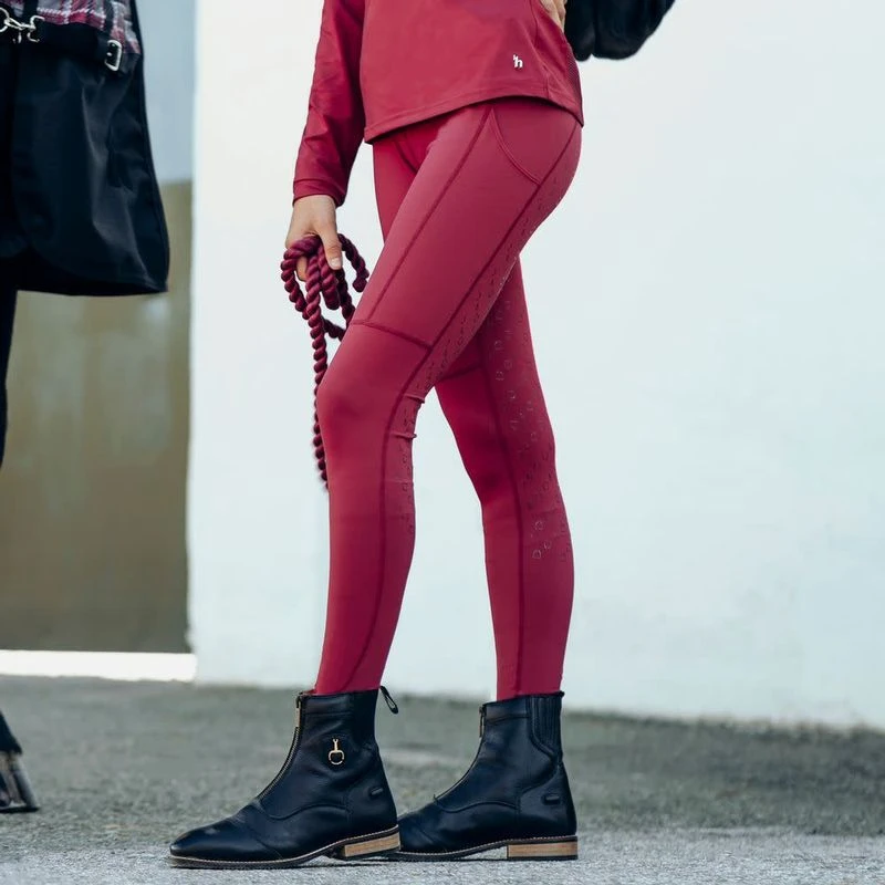 Horze Women's Nadia 4-Pocket Full Seat Tights - Anemone Dark Pink 5 Horze Women's Nadia 4-Pocket Full Seat Tights - Anemone Dark Pink - Image 5