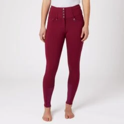 Horze Women's Tara Full Seat Breeches - Anemone Dark Pink 9 Horze Women's Tara Full Seat Breeches - Anemone Dark Pink -Tack Of The Day Store 542218 800 800