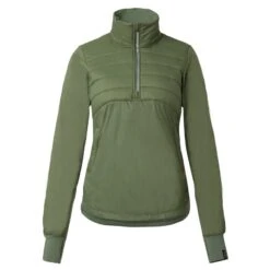 Horze Women's Annika Hybrid Anorak - Olivine Green
