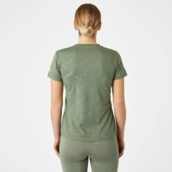 Horze Women's Nina Technical T-Shirt W/Horse Prints - Olivine Green -Tack Of The Day Store 542913 800 800