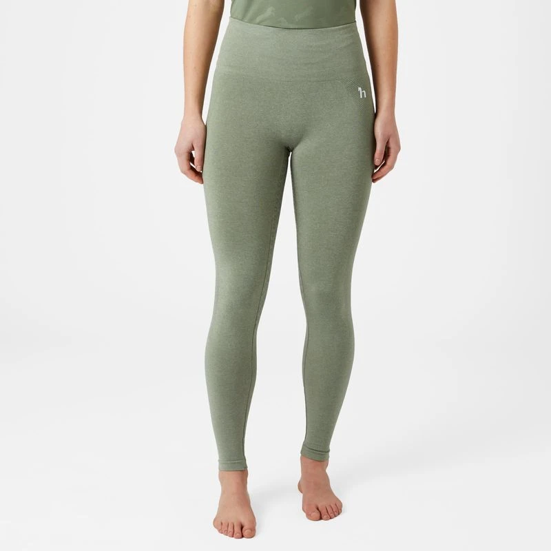 Horze Women's Naomi Seamless Full Seat Tights - Olivine Green 5 Horze Women's Naomi Seamless Full Seat Tights - Olivine Green - Image 5
