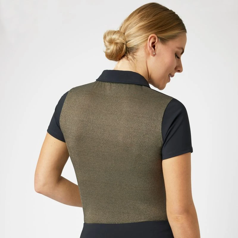 Horze Women's Sagira Breathable Quick Dry Training Shirt - Dark Navy 3 Horze Women's Sagira Breathable Quick Dry Training Shirt - Dark Navy - Image 3