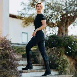 B Vertigo Women's Natalia Full Seat Breeches W/Lace Detail - Dark Navy -Tack Of The Day Store 544117 800 800