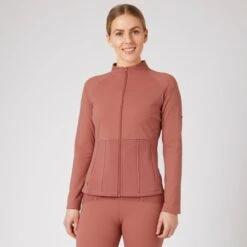 Horze Women's Ciandra UV Pro Technical Training Jacket - Light Mahogany -Tack Of The Day Store 544342 800 800