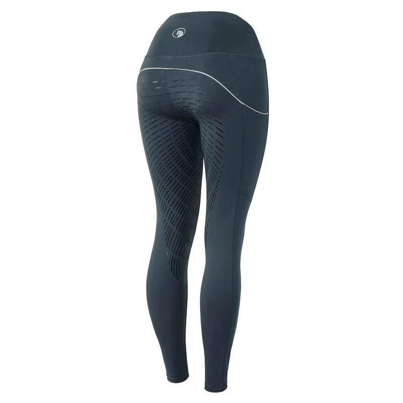 Horze Women's Nicki Breathable Technical Full Seat Tights - Obscure Night Dark Blue 1 Horze Women's Nicki Breathable Technical Full Seat Tights - Obscure Night Dark Blue