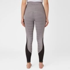 Horze Women's Danica High Waist Tights With Mesh Insert - Zinc -Tack Of The Day Store 548156 800 800