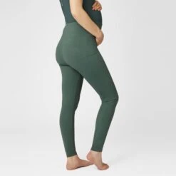 Horze Women's Ginny Maternity Full Seat Tights - Cilantro Green