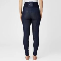 Horze Women's Katia Maternity Denim Look Full Seat Tights - Dark Blue -Tack Of The Day Store 548367 800 800