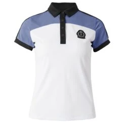 B Vertigo Women's Alessa Performance Polo Shirt - Infinity Blue/ White