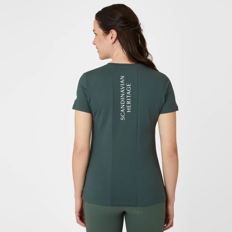 Horze Women's Lily Technical T-Shirt - Cilantro Green 3 Horze Women's Lily Technical T-Shirt - Cilantro Green - Image 3
