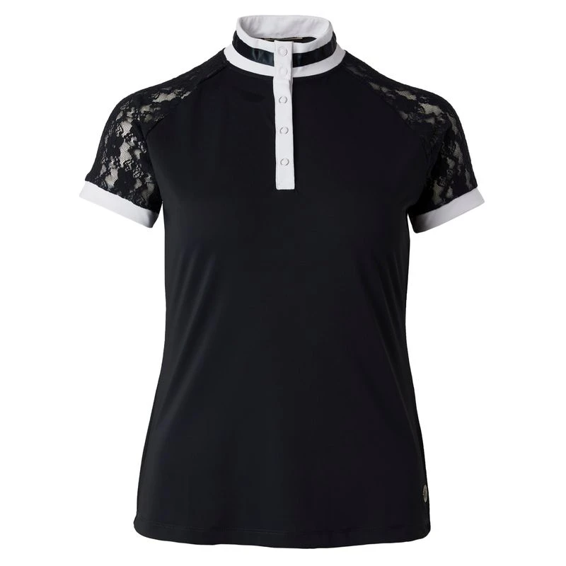 B Vertigo Women's Lauren Lace Short Sleeve Show Shirt - Dark Navy 1 B Vertigo Women's Lauren Lace Short Sleeve Show Shirt - Dark Navy