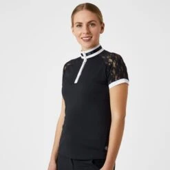 B Vertigo Women's Lauren Lace Short Sleeve Show Shirt - Dark Navy 7 B Vertigo Women's Lauren Lace Short Sleeve Show Shirt - Dark Navy -Tack Of The Day Store 549095 800 800