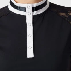 B Vertigo Women's Lauren Lace Short Sleeve Show Shirt - Dark Navy 8 B Vertigo Women's Lauren Lace Short Sleeve Show Shirt - Dark Navy -Tack Of The Day Store 549096 800 800