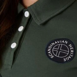 Horze Women's Jessie Polo Shirt - Cilantro Green -Tack Of The Day Store 549228 800 800