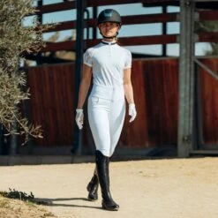 B Vertigo Women's Lauren Lace Short Sleeve Show Shirt - White -Tack Of The Day Store 549586 800 800