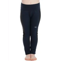 Horseware Kids' Knee Patch Riding Tights - Dark Navy