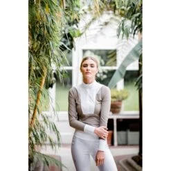 Alessandro Albanese Women's Vilamora Long Sleeve Zip Competition Shirt - Tan 5 Alessandro Albanese Women's Vilamora Long Sleeve Zip Competition Shirt - Tan -Tack Of The Day Store 549934 800 800