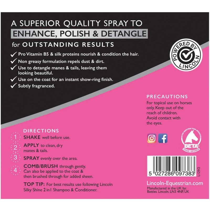 Lincoln Silky Shine Hair Polish And Detangler 3 Lincoln Silky Shine Hair Polish And Detangler - Image 3