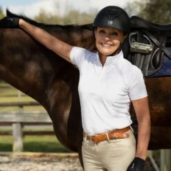 Equinavia Women's Ingrid Short Sleeved Show Shirt - White -Tack Of The Day Store 552198 800 800