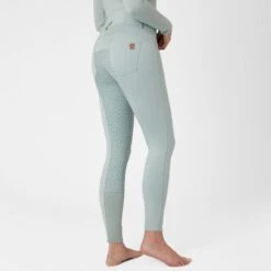 Horze Women's Tara Full Seat Breeches - Aqua Grey -Tack Of The Day Store 552552 800 800