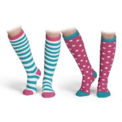 Shires Fluffy Socks 2 Pack - Aqua