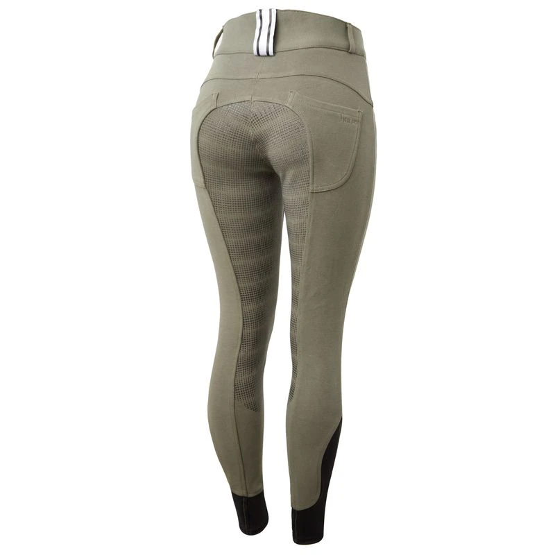 Horze Women's Full Seat Breeches W/Elastic Leg - Charcoal Grey 1 Horze Women's Full Seat Breeches W/Elastic Leg - Charcoal Grey
