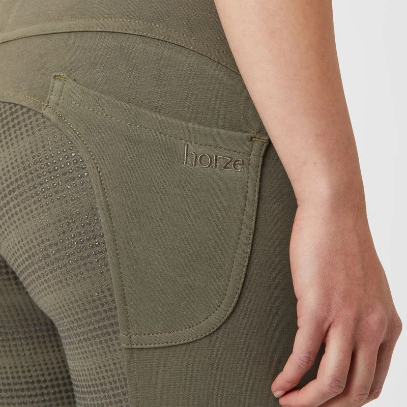 Horze Women's Full Seat Breeches W/Elastic Leg - Charcoal Grey 2 Horze Women's Full Seat Breeches W/Elastic Leg - Charcoal Grey - Image 2