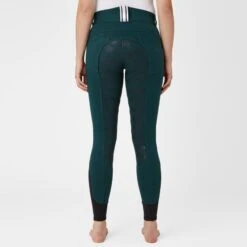 Horze Women's Full Seat Breeches W/Elastic Leg - Ponderosa Pine Dark Green -Tack Of The Day Store 555406 800 800 1