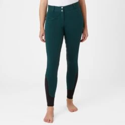 Horze Women's Full Seat Breeches W/Elastic Leg - Ponderosa Pine Dark Green -Tack Of The Day Store 555407 800 800 1