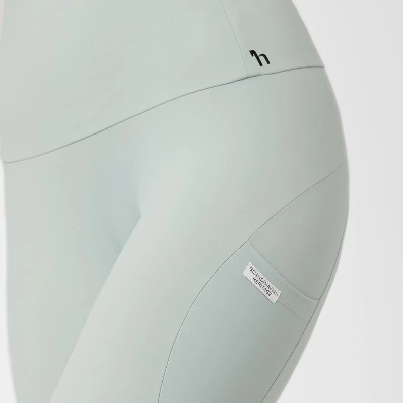 Horze Women's Gabriela UV Pro Compression Tights - Aqua Grey 2 Horze Women's Gabriela UV Pro Compression Tights - Aqua Grey - Image 2