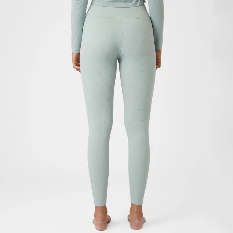 Horze Women's Gabriela UV Pro Compression Tights - Aqua Grey 3 Horze Women's Gabriela UV Pro Compression Tights - Aqua Grey - Image 3