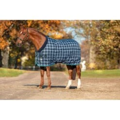 Rhino Original Stable Blanket 450g - Navy Check/Teal